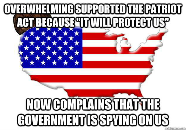 overwhelming supported the patriot act because 