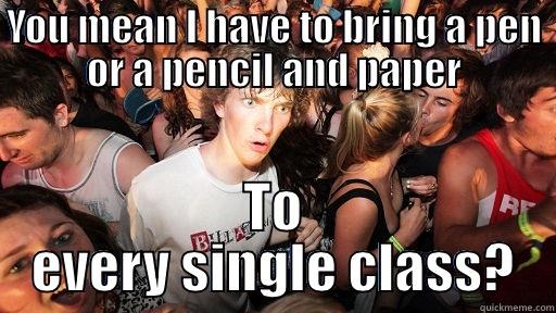 prepared rules - YOU MEAN I HAVE TO BRING A PEN OR A PENCIL AND PAPER TO EVERY SINGLE CLASS? Sudden Clarity Clarence