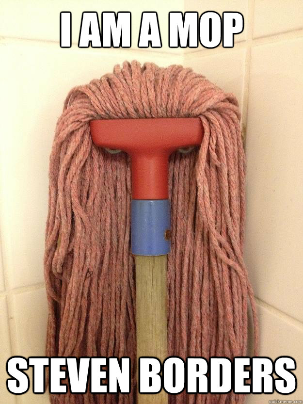 I am a mop STEVEN BORDERS  Insanity Mop