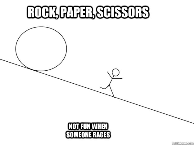 Rock, paper, Scissors Not fun when someone rages - Rock, paper, Scissors Not fun when someone rages  Rock,Paper,Scissors