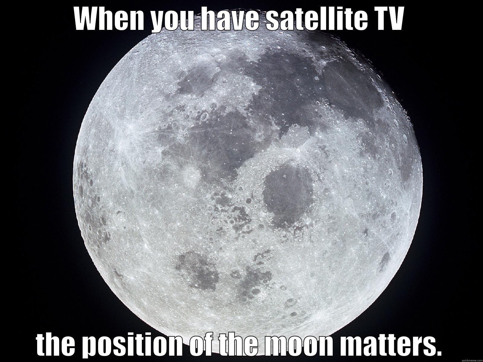 Problem with the moon - WHEN YOU HAVE SATELLITE TV THE POSITION OF THE MOON MATTERS. Misc