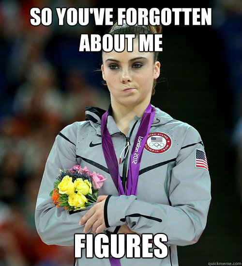 so you've forgotten about me figures  McKayla Not Impressed