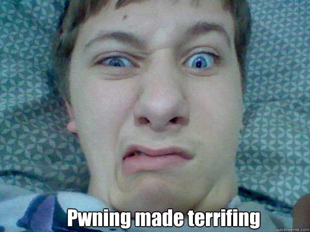 Pwning made terrifing - Pwning made terrifing  terrible pwn face