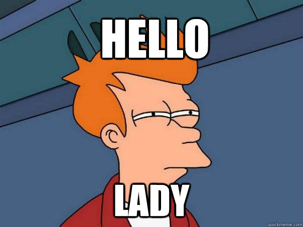 hello lady - hello lady  Futurama Fry