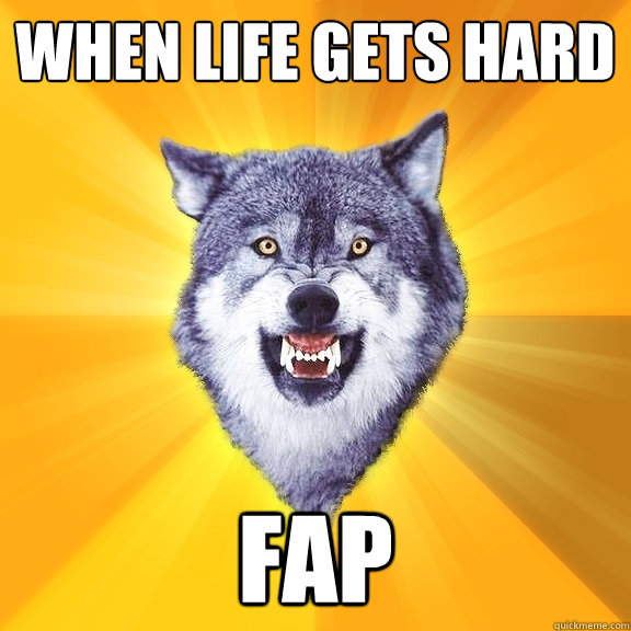 When Life gets hard fap  Courage Wolf