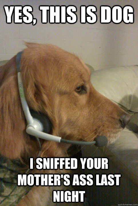 yes, this is dog i sniffed your mother's ass last night  Xbox Live Dog