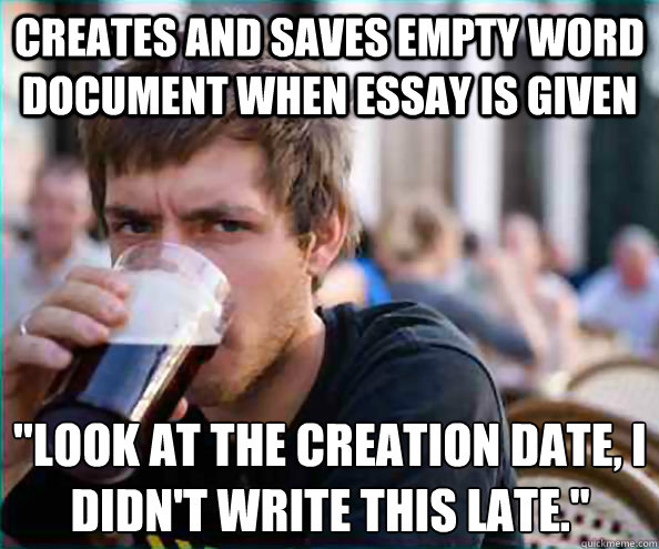 Creates and saves empty word document when essay is given 