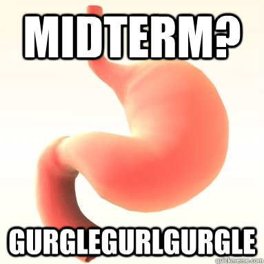 Midterm? gurglegurlgurgle  Scumbag Stomach