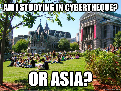 Am i studying in cybertheque? or asia?  