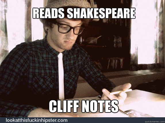 reads shakespeare cliff notes - reads shakespeare cliff notes  Hermit Hipster