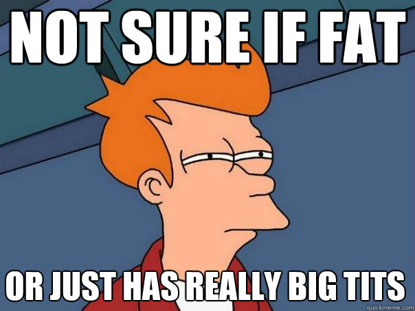 Not sure if fat or just has really big tits  Futurama Fry