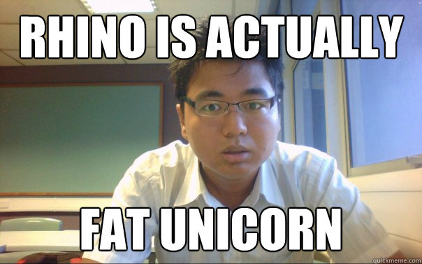 RHINO IS ACTUALLY FAT UNICORN - RHINO IS ACTUALLY FAT UNICORN  wtf sha