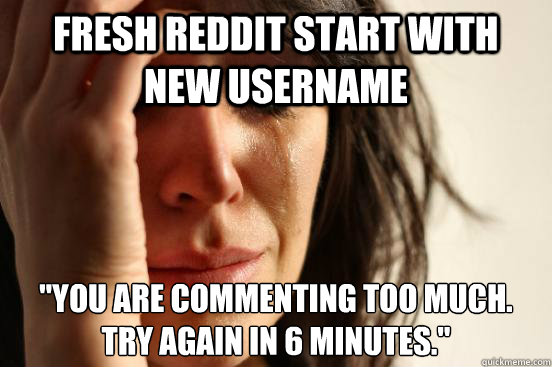 fresh reddit start with new username 