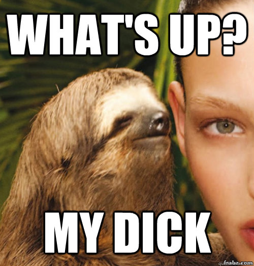 What's up? My dick  rape sloth