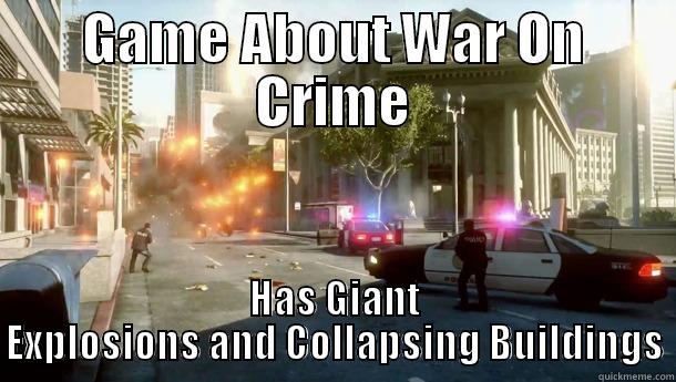 GAME ABOUT WAR ON CRIME HAS GIANT EXPLOSIONS AND COLLAPSING BUILDINGS Misc