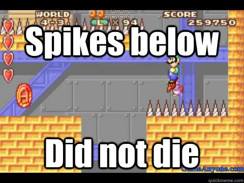 Spikes below Did not die  