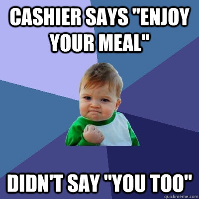 cashier says 