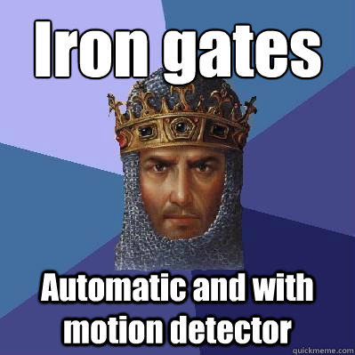 Iron gates Automatic and with motion detector  Age of Empires