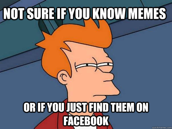 Not sure if you know memes Or if you just find them on facebook - Not sure if you know memes Or if you just find them on facebook  Futurama Fry