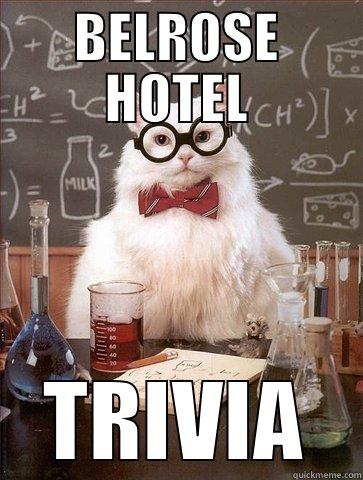 BELROSE HOTEL TRIVIA Chemistry Cat