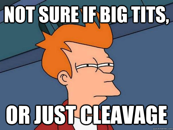 Not sure if Big tits, Or Just cleavage  Futurama Fry