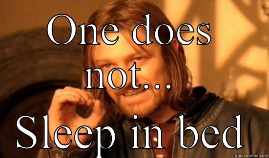 True so true - ONE DOES NOT... SLEEP IN BED Boromir