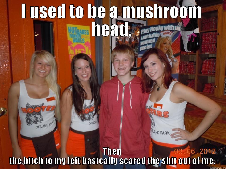 I USED TO BE A MUSHROOM HEAD, THEN THE BITCH TO MY LEFT BASICALLY SCARED THE SHIT OUT OF ME. Misc