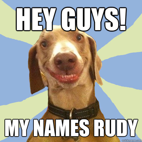 Hey guys!  My names rudy  Disgusting Doggy