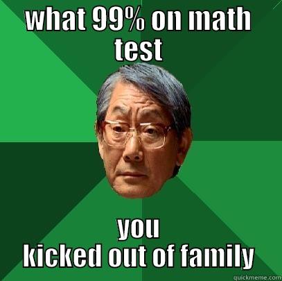 WHAT 99% ON MATH TEST YOU KICKED OUT OF FAMILY High Expectations Asian Father