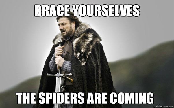 brace yourselves The Spiders are coming  Ned Stark