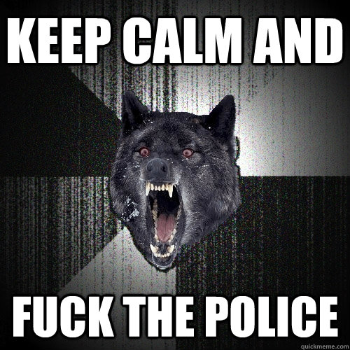 KEEP CALM AND fuck the police  Insanity Wolf