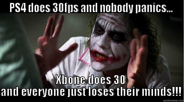 PS4 DOES 30FPS AND NOBODY PANICS... XBONE DOES 30 AND EVERYONE JUST LOSES THEIR MINDS!!! Joker Mind Loss