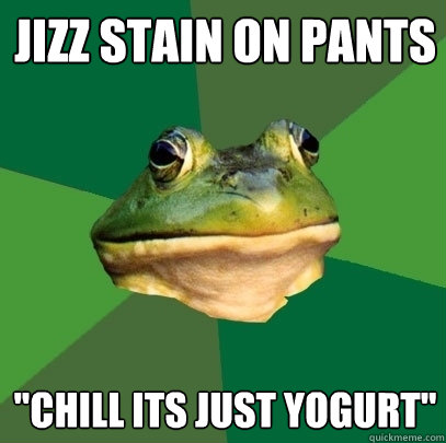 jizz stain on pants 