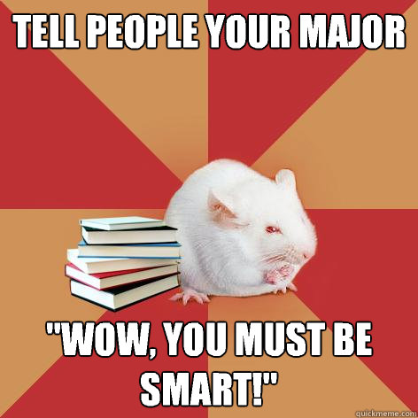 tell people your major 