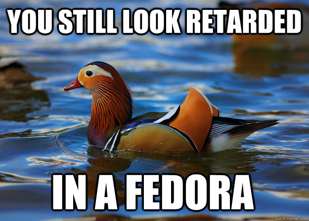 You still look retarded in a fedora  Fashion Advice Mallard