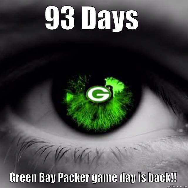 93 DAYS GREEN BAY PACKER GAME DAY IS BACK!! Misc