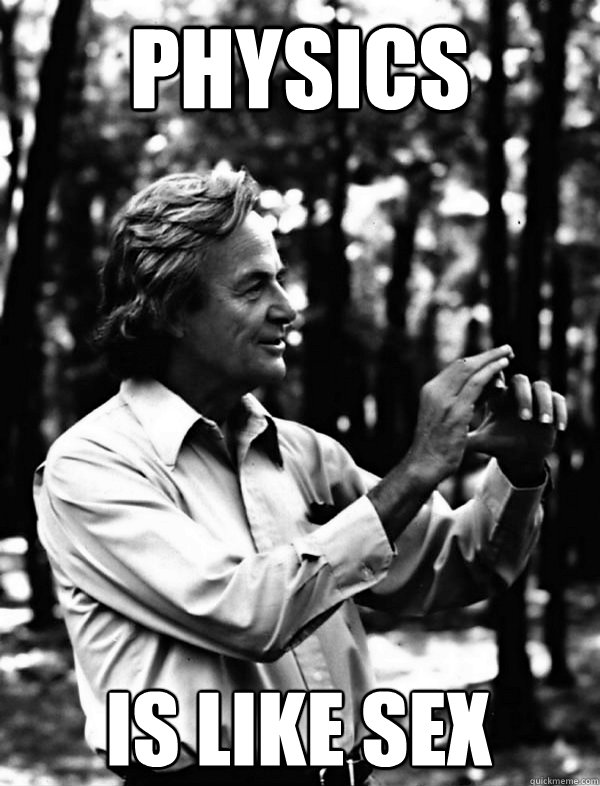 Physics Is Like Sex Thoughtful Feynman Quickmeme 5992