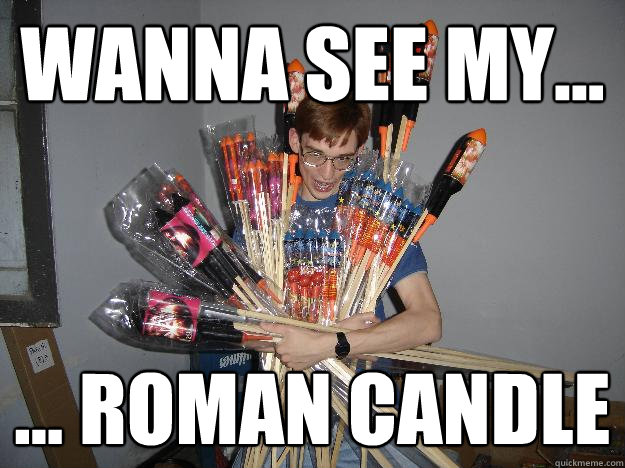 Wanna see my... ... Roman candle - Wanna see my... ... Roman candle  Crazy Fireworks Nerd