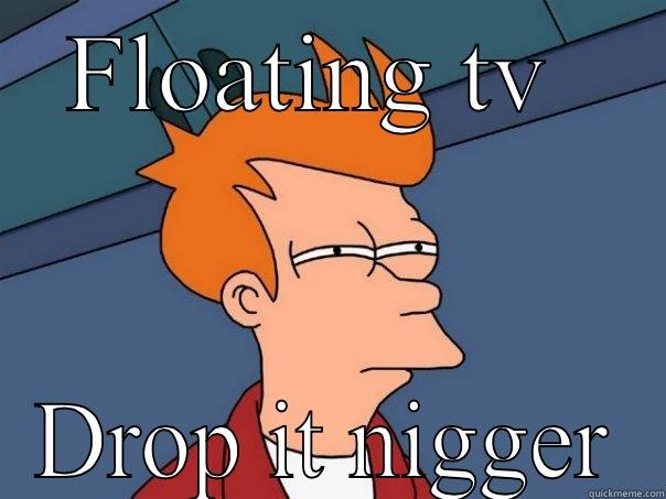 FLOATING TV  DROP IT NIGGER Futurama Fry