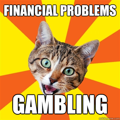 financial problems gambling - financial problems gambling  Bad Advice Cat