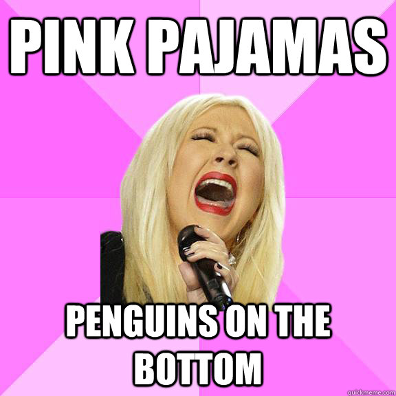 Pink Pajamas Penguins on the bottom  Wrong Lyrics Christina