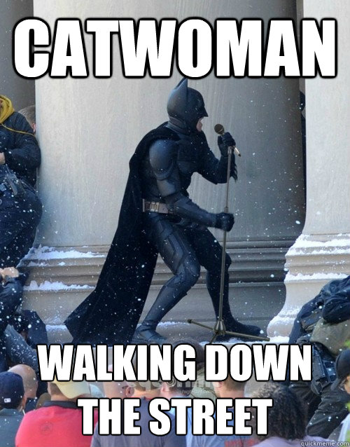 CATWOMAN WALKING DOWN THE STREET  Karaoke Batman