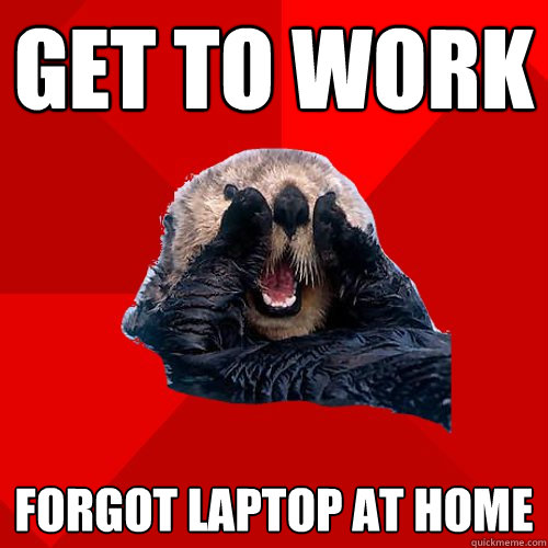 GET TO WORK FORGOT LAPTOP AT HOME - GET TO WORK FORGOT LAPTOP AT HOME  Otter Failure