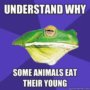 understand why some animals eat their young  