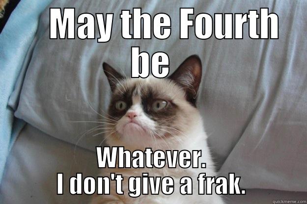     MAY THE FOURTH BE WHATEVER. I DON'T GIVE A FRAK. Grumpy Cat