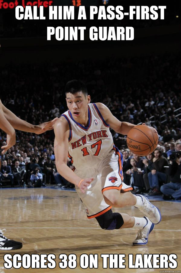 Call him a pass-first point guard Scores 38 on the Lakers  Jeremy Lin