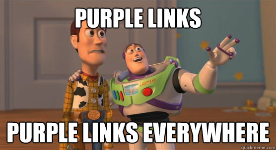 purple links purple links everywhere  Toy Story Everywhere