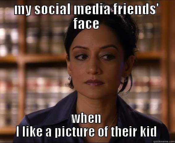 skeptical woman - MY SOCIAL MEDIA FRIENDS' FACE WHEN I LIKE A PICTURE OF THEIR KID Misc