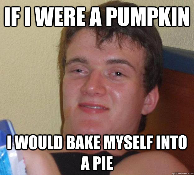 if i were a pumpkin i would bake myself into a pie  10 Guy