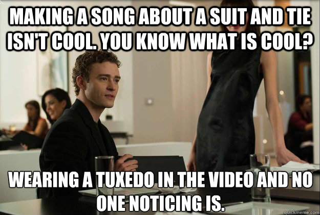 justin timberlake suit and tie meme